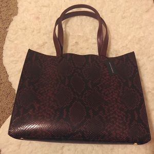 Red Snake Print tote